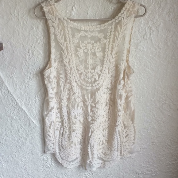 Boho gorgeous lace tank size medium cream - Picture 4 of 4